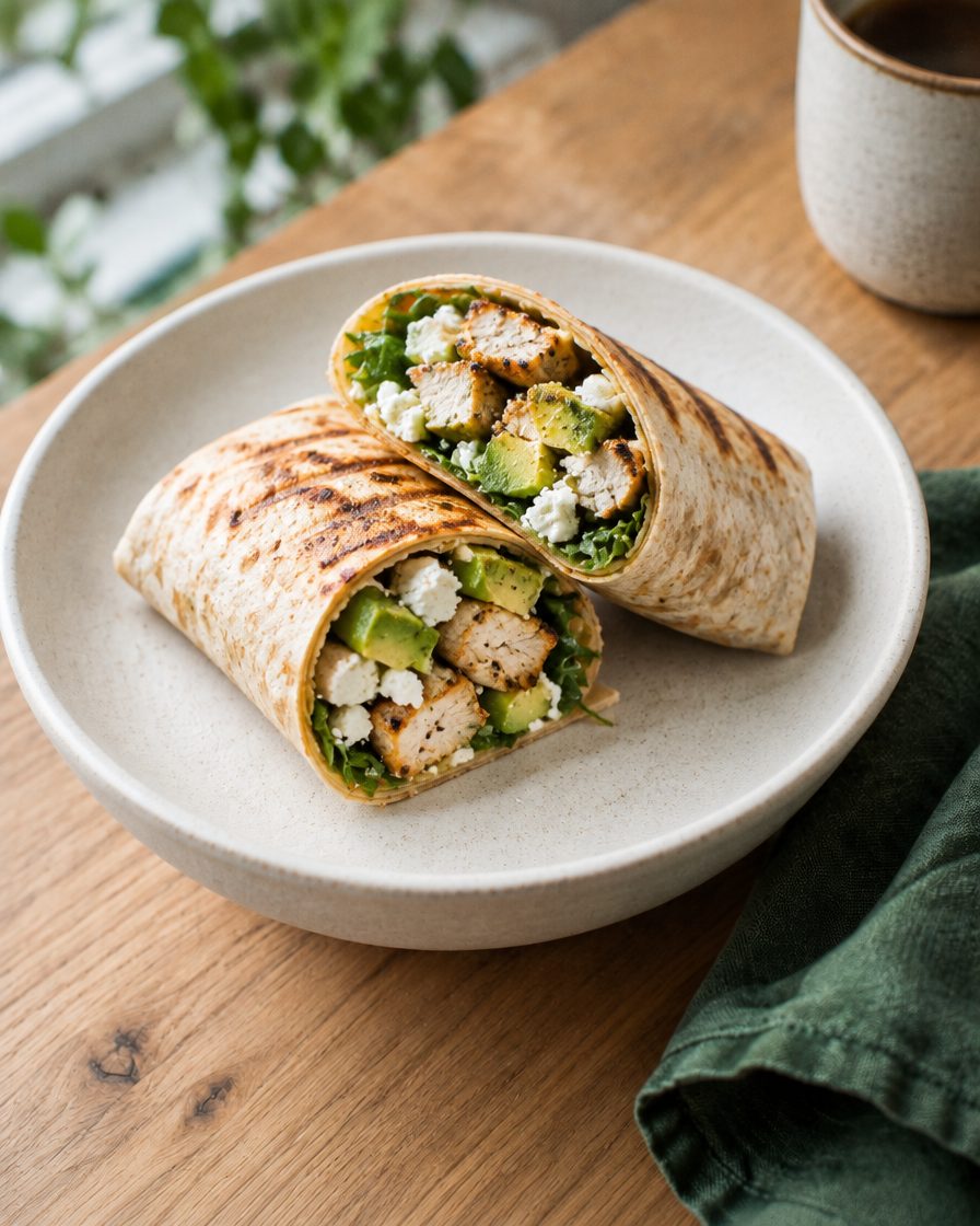 Wrap poulet, avocat, feta