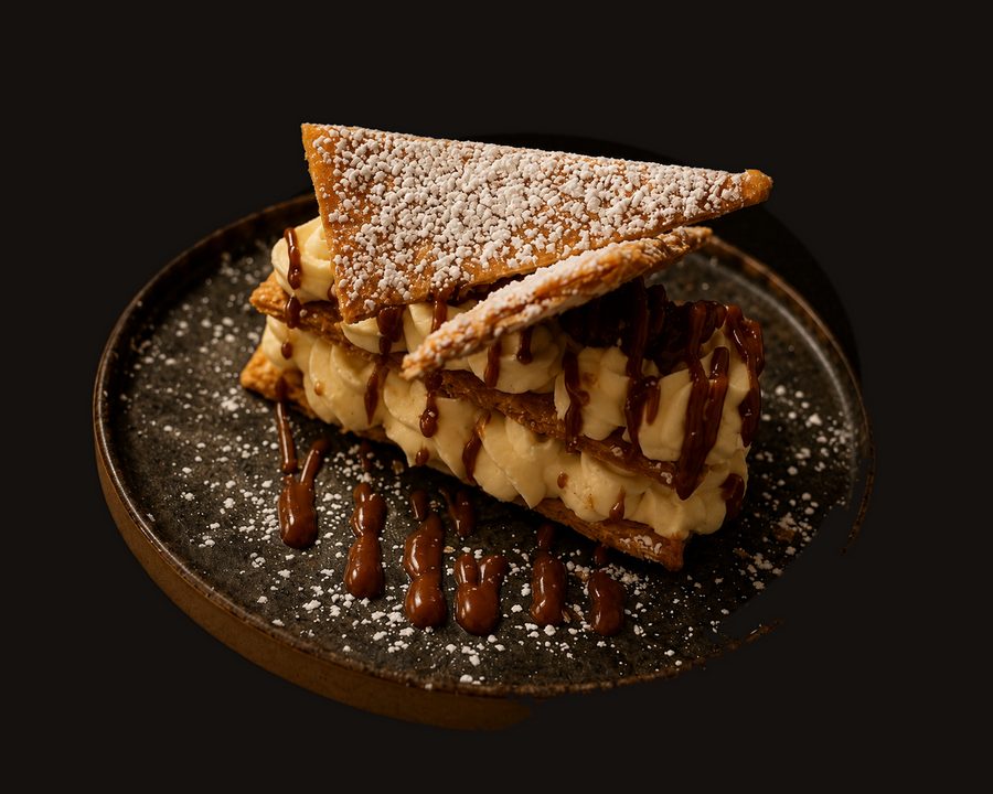Mille-feuilles poires caramélisées