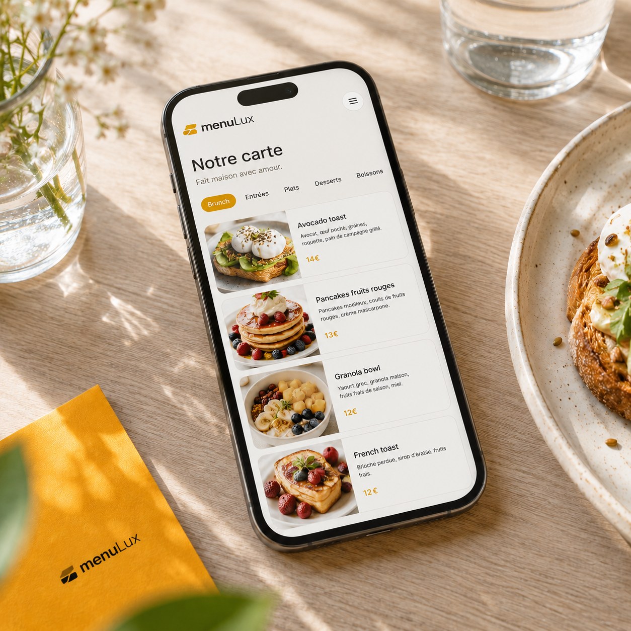Menu avec photos MenuLux