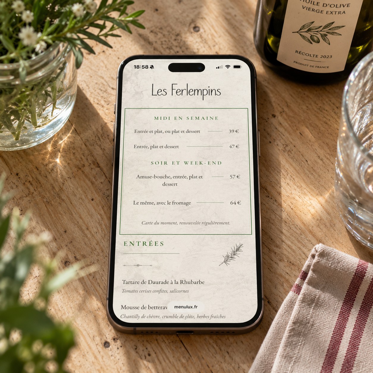 La carte Les Ferlempins sur téléphone