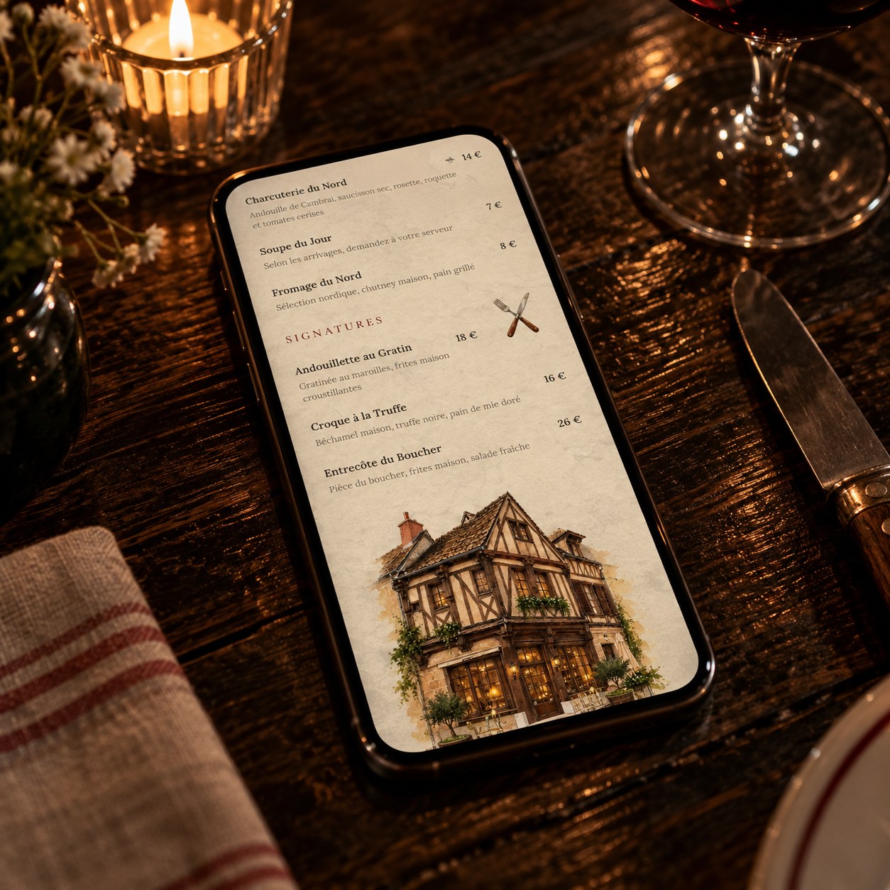 La carte Gertrude sur téléphone