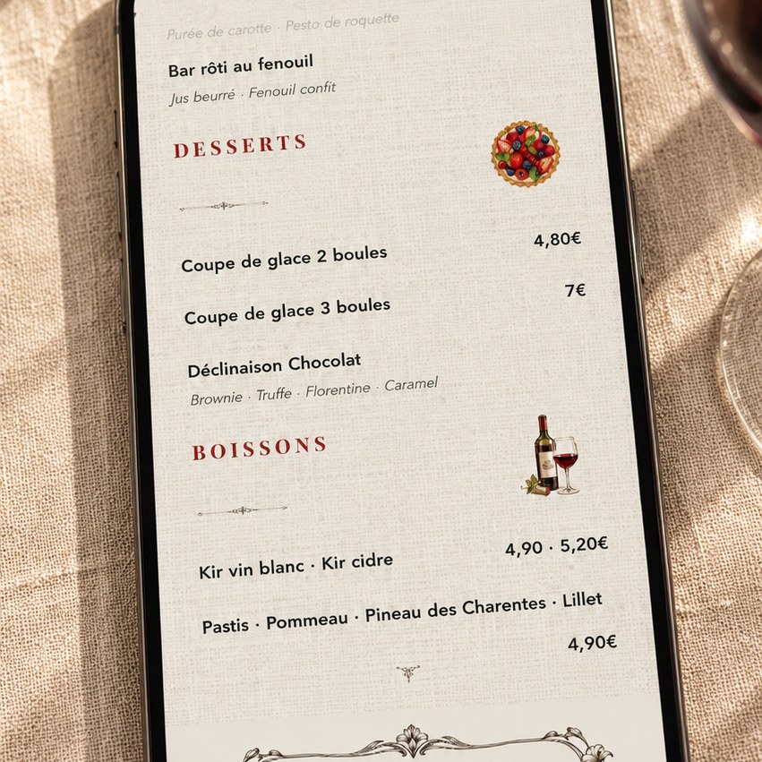 La carte Les Accordailles sur téléphone